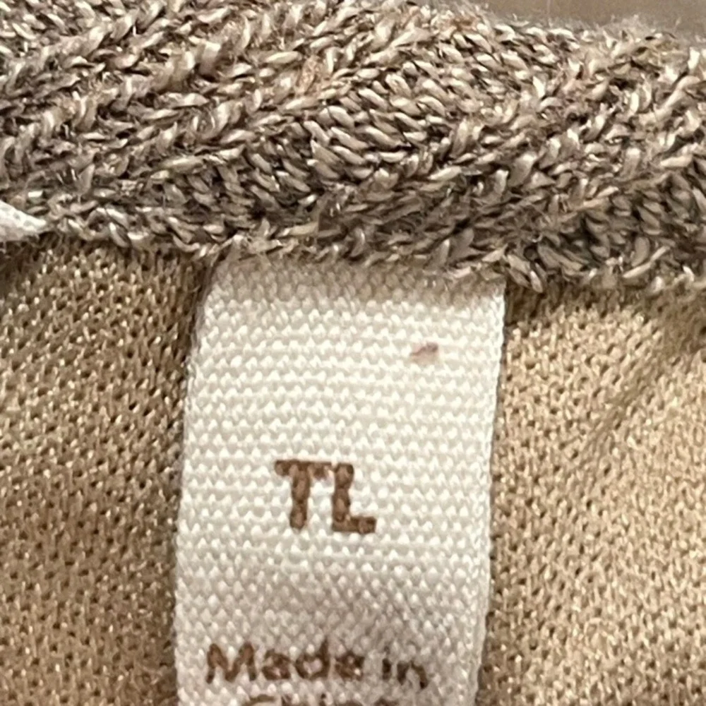 Soft Surroundings Ribbed Maxi Dress XL Tan Minimalist Cottagecore Long Sleeve